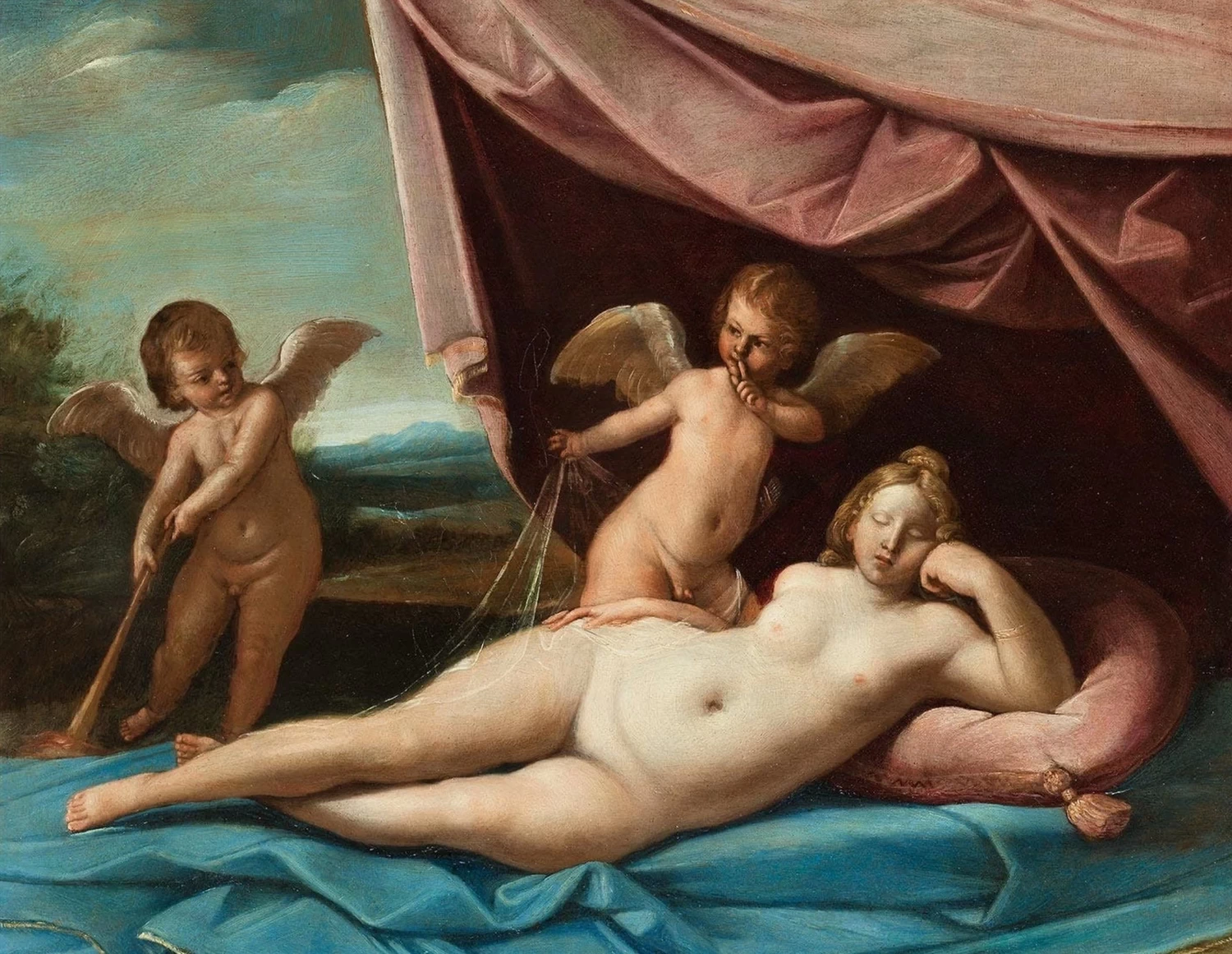 Venere dormiente e Amore